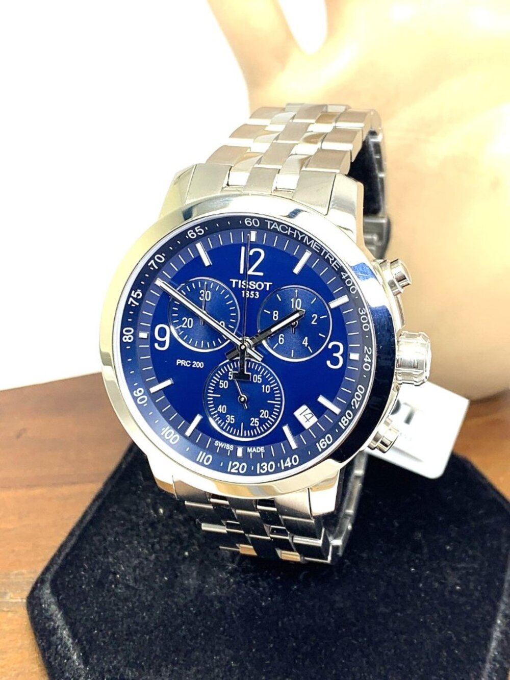 Tissot Mens Watch PRC200 Swiss Quartz Chronograph Blue Dial Steel T1144171104700